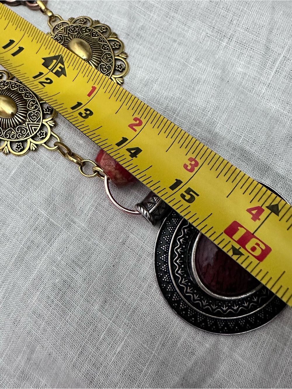 RUBYRUDI • Pendant Necklace Art to Wear UP CYCLED, Western SUSTAINABLE, OOAK - Picture 8 of 16